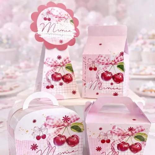 Kit 40 Caixinhas Cerejinha Personalizadas Lembrancinha | Lembrancinha Festa Infantil