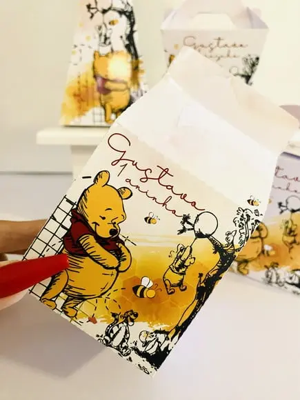 Kit 40 Caixinhas Ursinho Pooh Personalizadas Lembrancinha | Lembr