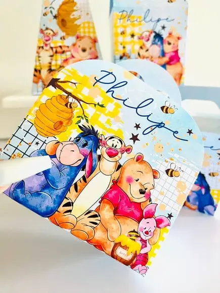 Kit 40 Caixinhas Ursinho Pooh Personalizadas Lembrancinha | Lembr