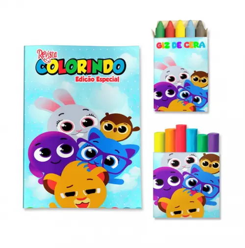 Livro de Colorir Massinha Bolofofos Personalizado | Kit Colorir Infantil | Lembrancinha Festa Infantil