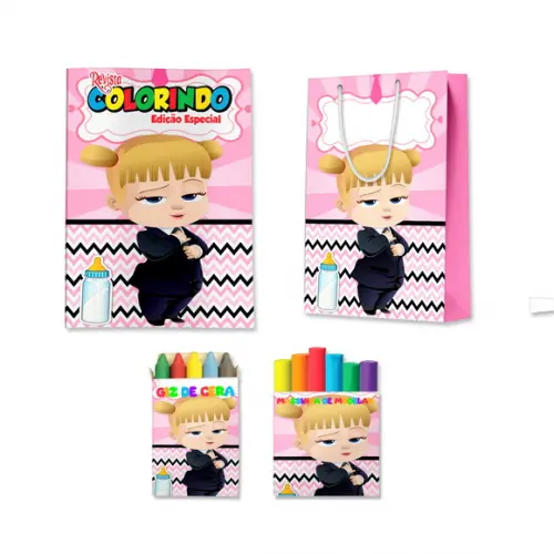 Livro de Colorir Massinha e Sacola Poderosa Chefinha Loira Personalizado | Kit Colorir Infantil | Lembrancinha Festa...