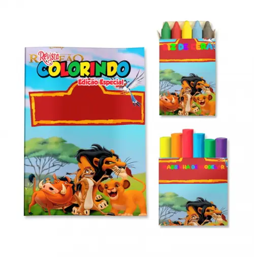 Livro de Colorir Massinha Guarda do Leão Personalizado | Kit Colorir Infantil | Lembrancinha Festa Infantil