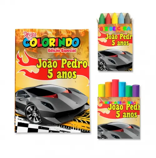 Livro de Colorir Massinha Hot Wheels Personalizado | Kit Colorir Infantil | Lembrancinha Festa Infantil