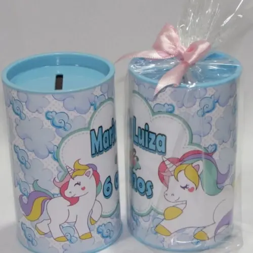 Kit Lembrancinha Mickey Relógio + Cofrinho Personalizado | Lembr