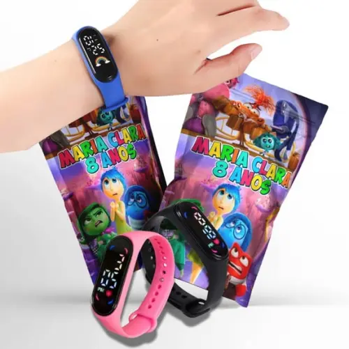 Saquinho Metalizado Ziplock Divertidamente Relógio no Personalizado | Lembrancinha Festa Infantil