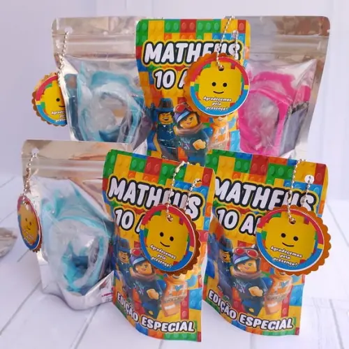 Saquinho Metalizado Ziplock Divertidamente Relógio no Personaliz