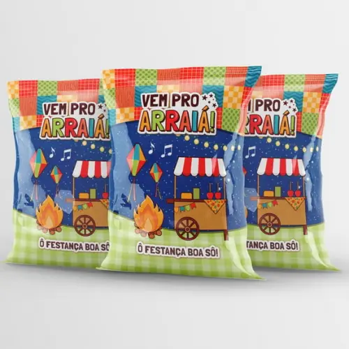 Pipoca Personalizada Festa Junina Arraiá Aniversario | Lembrancinha Festa Infantil