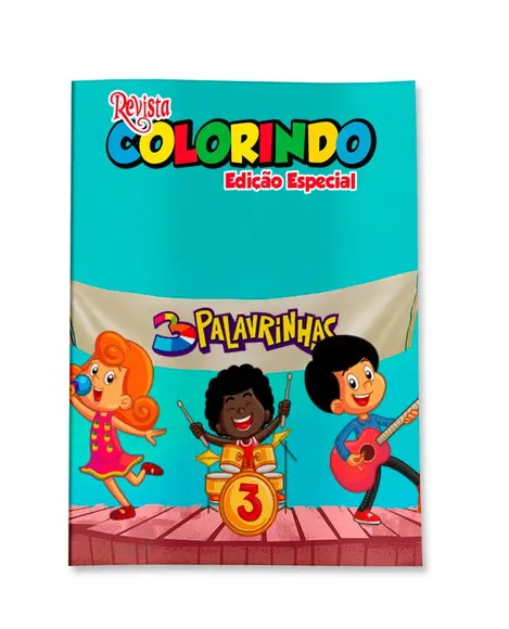 Livro de Colorir 3 Palavrinhas 14x10 Personalizado | Kit Colorir Infantil | Lembrancinha Festa Infantil