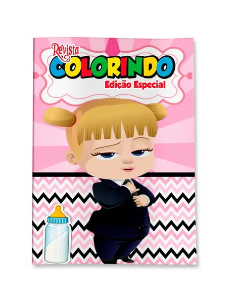 Livro de Colorir a Poderosa Chefinha Loira 14x10 Personalizado | Kit Colorir Infantil | Lembrancinha Festa Infantil