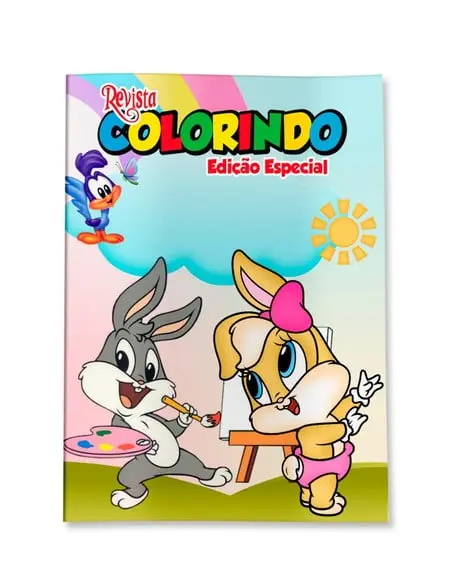Livro de Colorir Baby Looney Tunes 14x10 Personalizado | Kit Colorir Infantil | Lembrancinha Festa Infantil