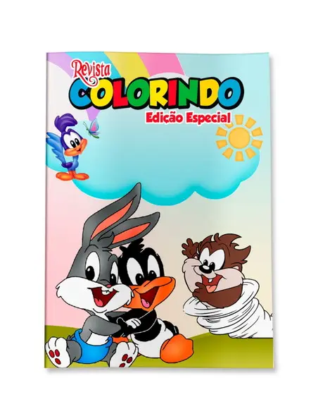 Livro de Colorir Baby Looney Tunes 14x10 Personalizado | Kit Colorir Infantil | Lembrancinha Festa Infantil