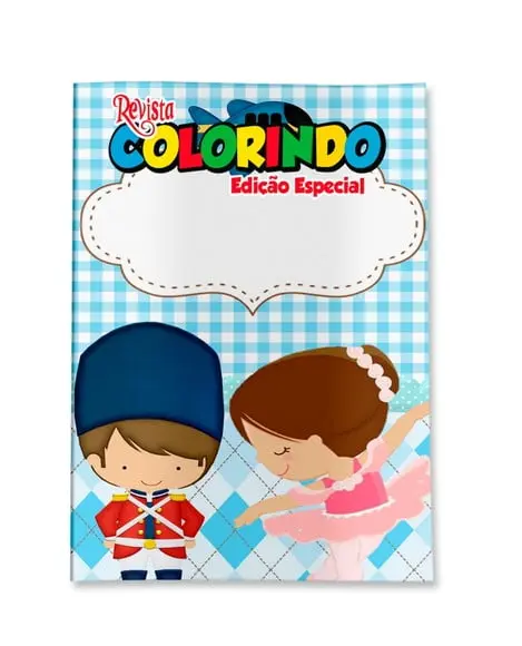 Livro de Colorir Bailarina e Soldadinho de Chumbo Personalizado | Kit Colorir Infantil | Lembrancinha Festa Infantil