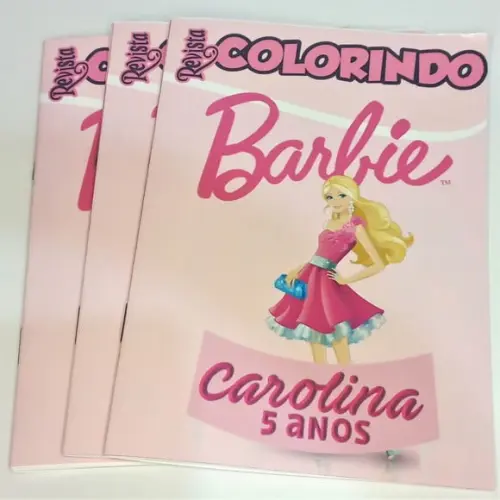 Livro de Colorir Barbie 14x10 Personalizado | Kit Colorir Infanti