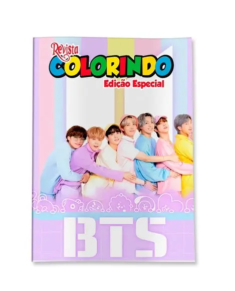 Livro de Colorir Bts 14x10 Personalizado | Kit Colorir Infantil | Lembrancinha Festa Infantil