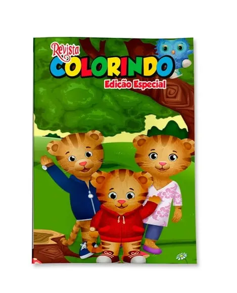 Livro de Colorir Daniel Tigre 14x10 Personalizado | Kit Colorir Infantil | Lembrancinha Festa Infantil