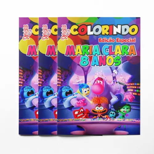 Livro de Colorir Divertidamente 2 Tam G 15x21 cm Personalizado | Kit Colorir Infantil | Lembrancinha Festa Infantil