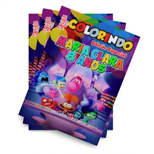 Livro de Colorir Divertidamente 2 Tam: 14x10cm Personalizado | Kit Colorir Infantil | Lembrancinha Festa Infantil