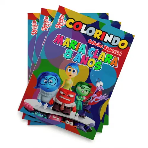 Livro de Colorir Divertidamente 2 Tam: 14x10cm Personalizado | Kit Colorir Infantil | Lembrancinha Festa Infantil