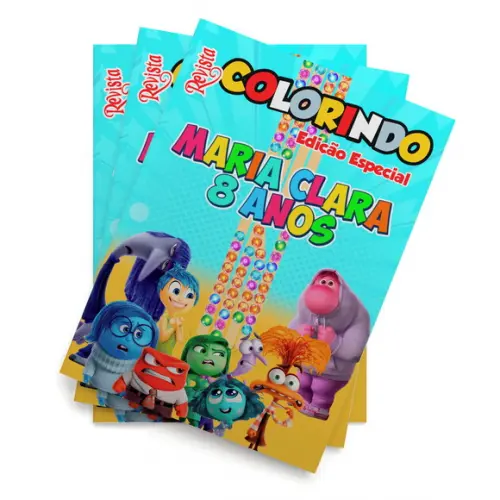 Livro de Colorir Divertidamente 2 Tam: 14x10cm Personalizado | Kit Colorir Infantil | Lembrancinha Festa Infantil