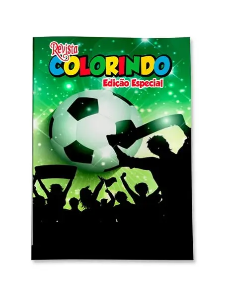 Livro de Colorir Futebol 14x10 Personalizado | Kit Colorir Infantil | Lembrancinha Festa Infantil