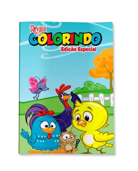 Livro de Colorir Galinha Pintadinha 14x10 Personalizado | Kit Colorir Infantil | Lembrancinha Festa Infantil
