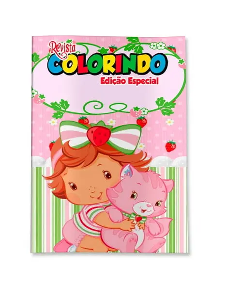 Livro de Colorir Moranguinho 14x10 Personalizado | Kit Colorir Infantil | Lembrancinha Festa Infantil
