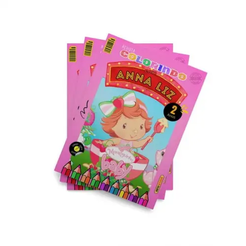 Livro de Colorir Moranguinho Baby 14x10 Personalizado | Kit Colorir Infantil | Lembrancinha Festa Infantil