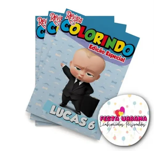 Livro de Colorir o Poderoso Chefinho 14x10 Personalizado | Kit Colorir Infantil | Lembrancinha Festa Infantil