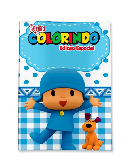 Livro de Colorir Pocoyo 14x10 Personalizado | Kit Colorir Infantil | Lembrancinha Festa Infantil