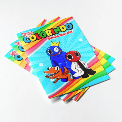 Livro de Colorir Rainbow Friends Huggy Wuggy 14x10 Personalizado | Kit Colorir Infantil | Lembrancinha Festa Infantil