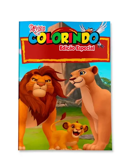 Livro de Colorir Rei Leão 14x10 Personalizado | Kit Colorir Infantil | Lembrancinha Festa Infantil