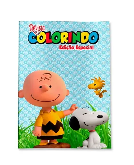 Livro de Colorir Snoopy 14x10 Personalizado | Kit Colorir Infantil | Lembrancinha Festa Infantil