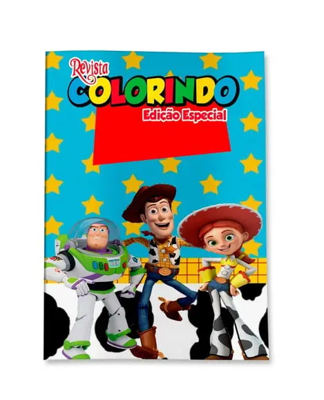 Livro de Colorir Toy Story 14x10 Personalizado | Kit Colorir Infantil | Lembrancinha Festa Infantil