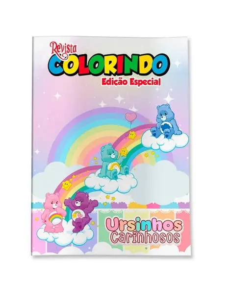 Livro de Colorir Ursinhos Carinhosos 14x10 Personalizado | Kit Colorir Infantil | Lembrancinha Festa Infantil
