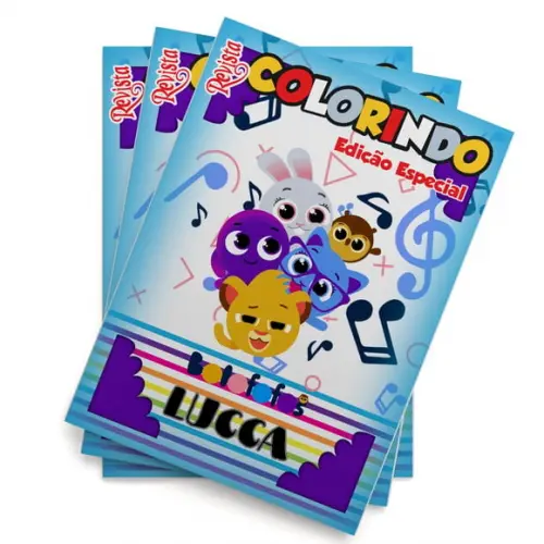 Livro de Colorir s Bolofofos Tam 14x10 cm Personalizado | Kit Colorir Infantil | Lembrancinha Festa Infantil