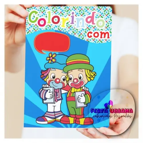Livro de Colorir s Patati Patatá Tam G 15x21 Cm Personalizado | Kit Colorir Infantil | Lembrancinha Festa Infantil