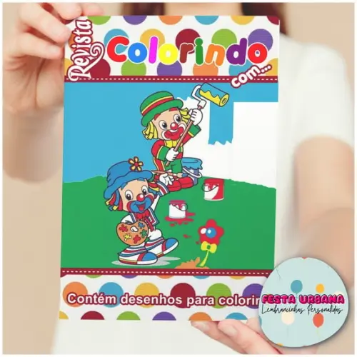 Livro de Colorir s Patati Patatá Tam G 15x21 Cm Personalizado | Kit Colorir Infantil | Lembrancinha Festa Infantil