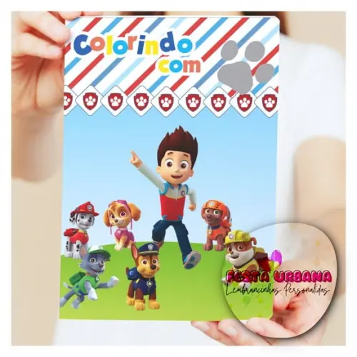 Livro de Colorir s Patrulha Personalizado | Kit Colorir Infantil | Lembrancinha Festa Infantil