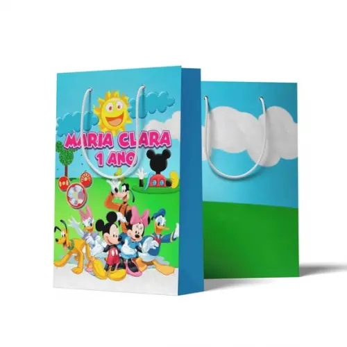 Sacolinha Personalizada Personalizada a Casa do Mickey | Lembrancinha Festa Infantil