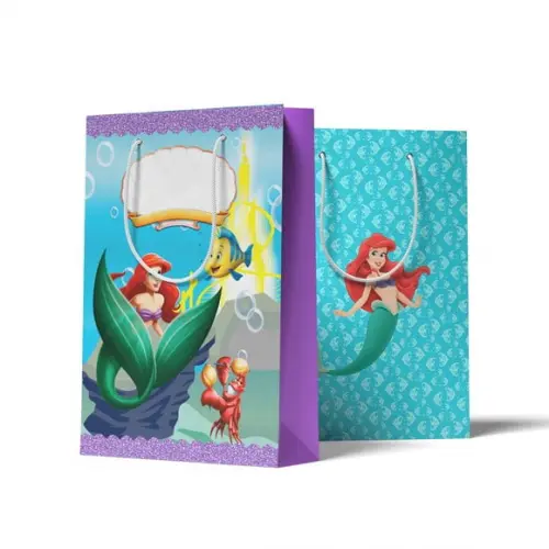 Sacolinha Personalizada Personalizada a Pequena Sereia Ariel | Lembrancinha Festa Infantil