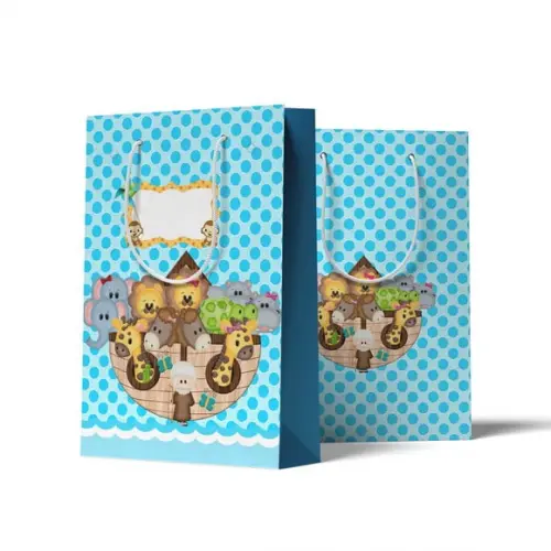 Sacolinha Personalizada Personalizada Arca de Noé P | Lembrancinha Festa Infantil