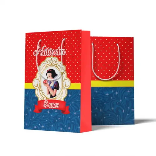 Sacolinha Personalizada Personalizada Branca de Neve | Lembrancinha Festa Infantil