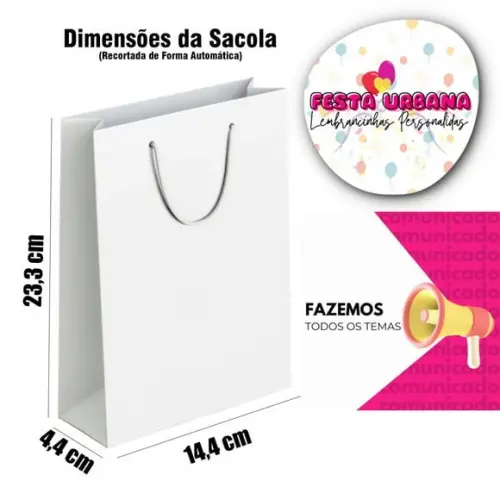Sacolinha Personalizada Personalizada Branca de Neve | Lembrancin