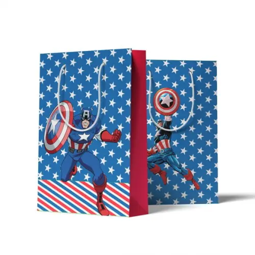 Sacolinha Personalizada Personalizada Capitão América P | Lembrancinha Festa Infantil
