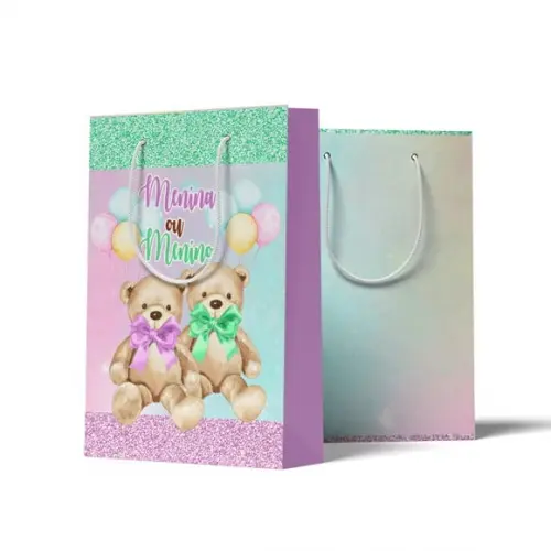 Sacolinha Personalizada Personalizada Chá Revelação | Lembrancinha Festa Infantil