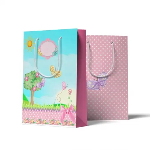 Sacolinha Personalizada Personalizada Jardim Encantado Borboletas | Lembrancinha Festa Infantil