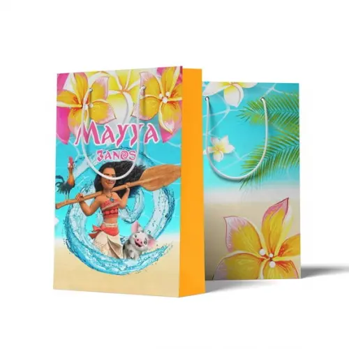 Sacolinha Personalizada Personalizada Moana Adulta | Lembrancinha Festa Infantil