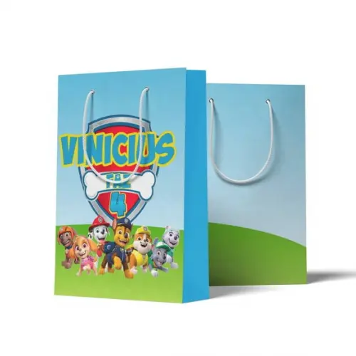 Sacolinha Personalizada Personalizada Patrulha Canina | Lembrancinha Festa Infantil