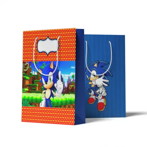 Sacolinha Personalizada Personalizada Sonic | Lembrancinha Festa Infantil