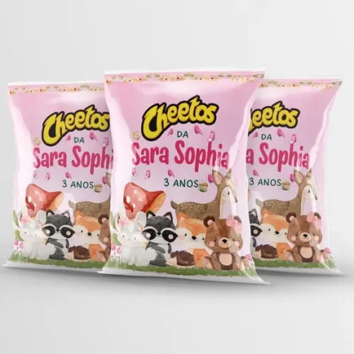 Salgadinho Cheetos Personalizado Bosque Encantado | Lembrancinha Festa Infantil